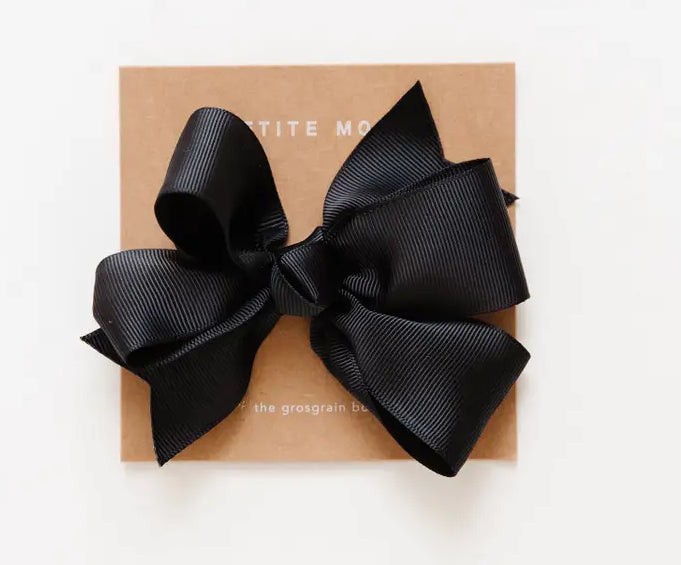 Petite Moss • Grosgrain Bow Clip