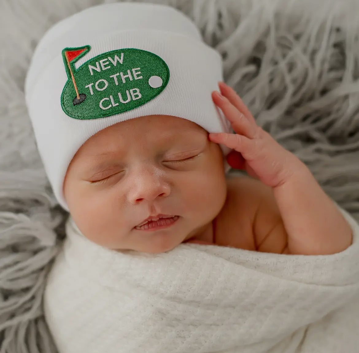 New To the Club Newborn Boys and Girls - Golf Baby Hat