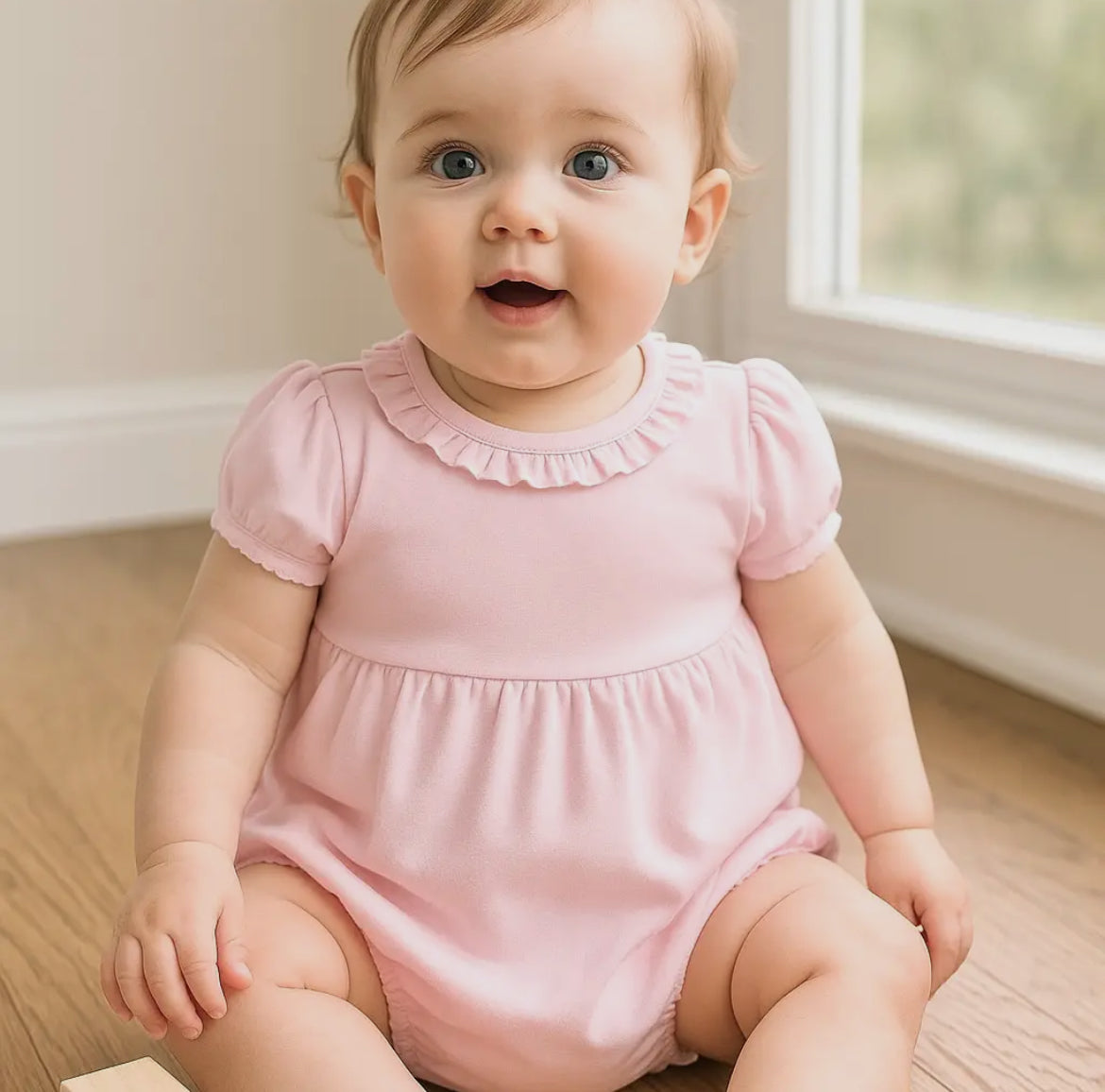 Magnolia Baby Essentials Solid Ruffle Bubble - Pink