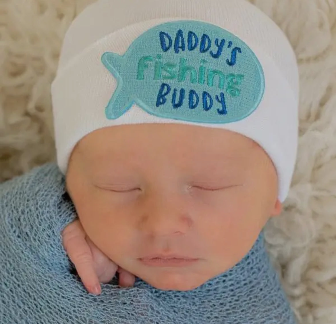 Daddy'S Fishing Buddy Boy or Girl
Fishing Hat Newborn Hat