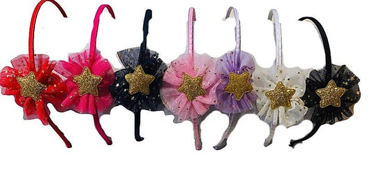 Gold Tulle Star Headband