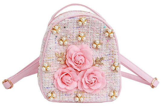 Rose Tweed Backpack