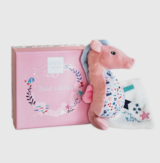 Under the Sea: Seahorse Plush with Doudou Blanket