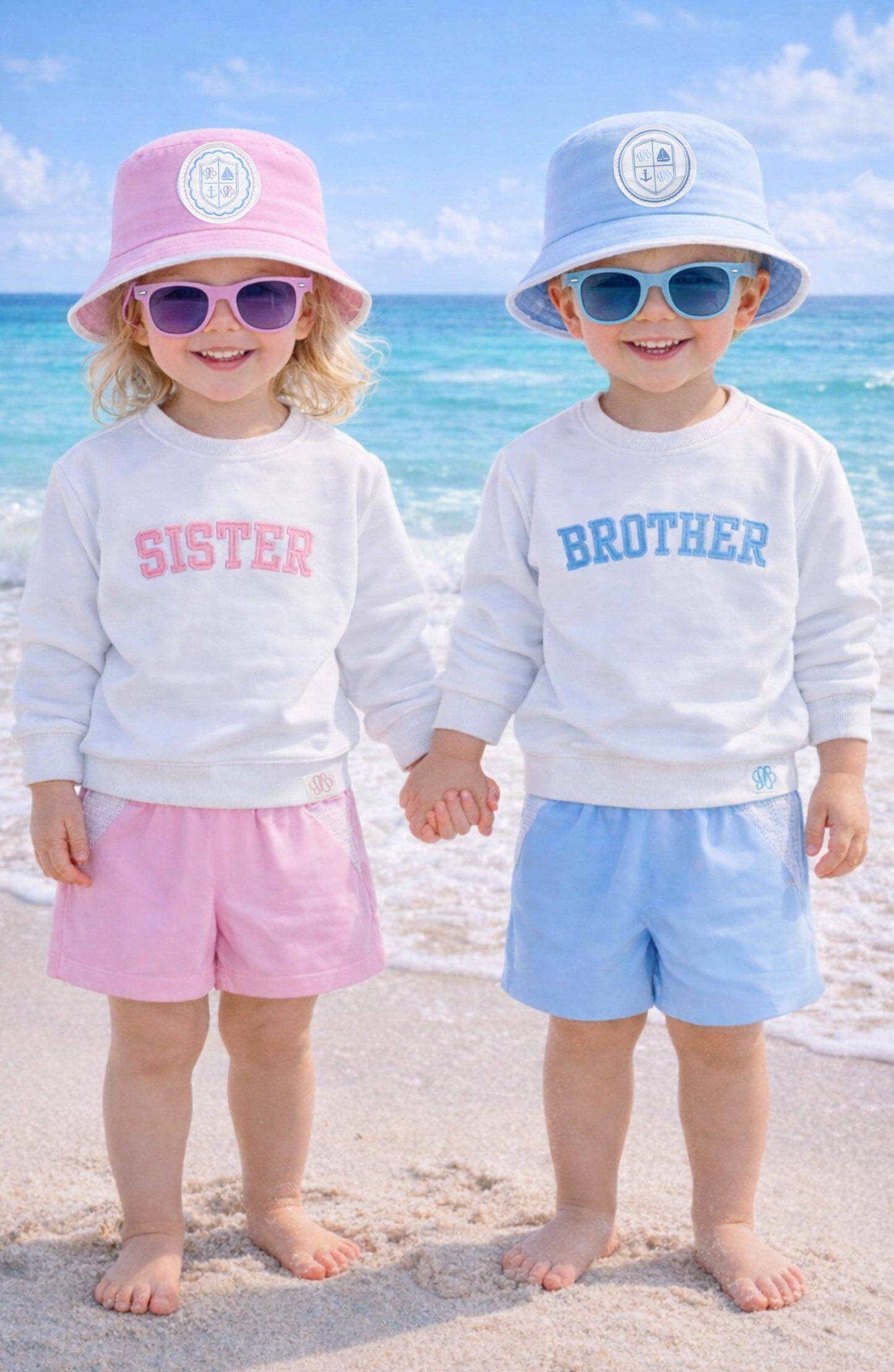 Coastal Crest Bucket Hat, Pink