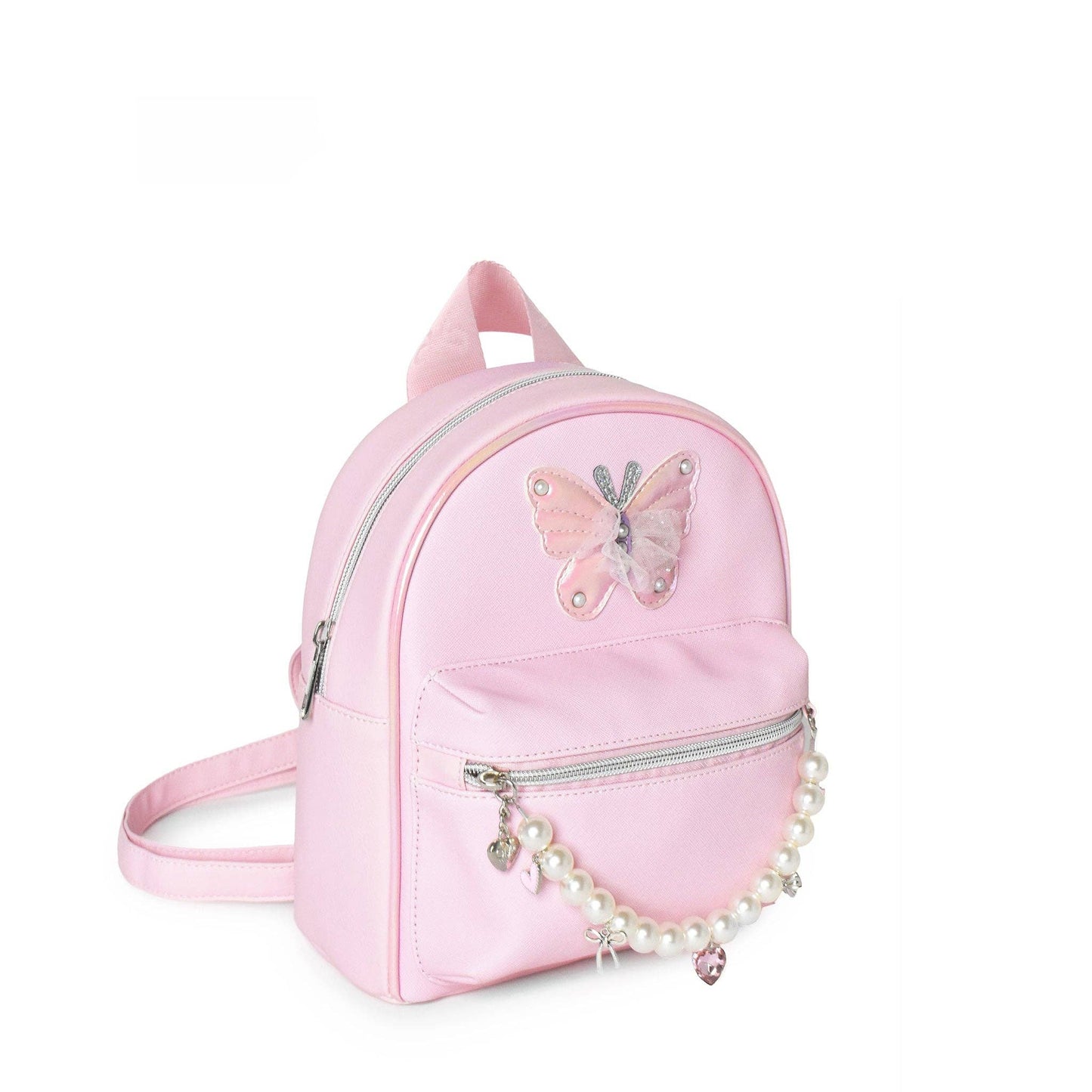Metallic Butterfly Patched Mini Backpack
