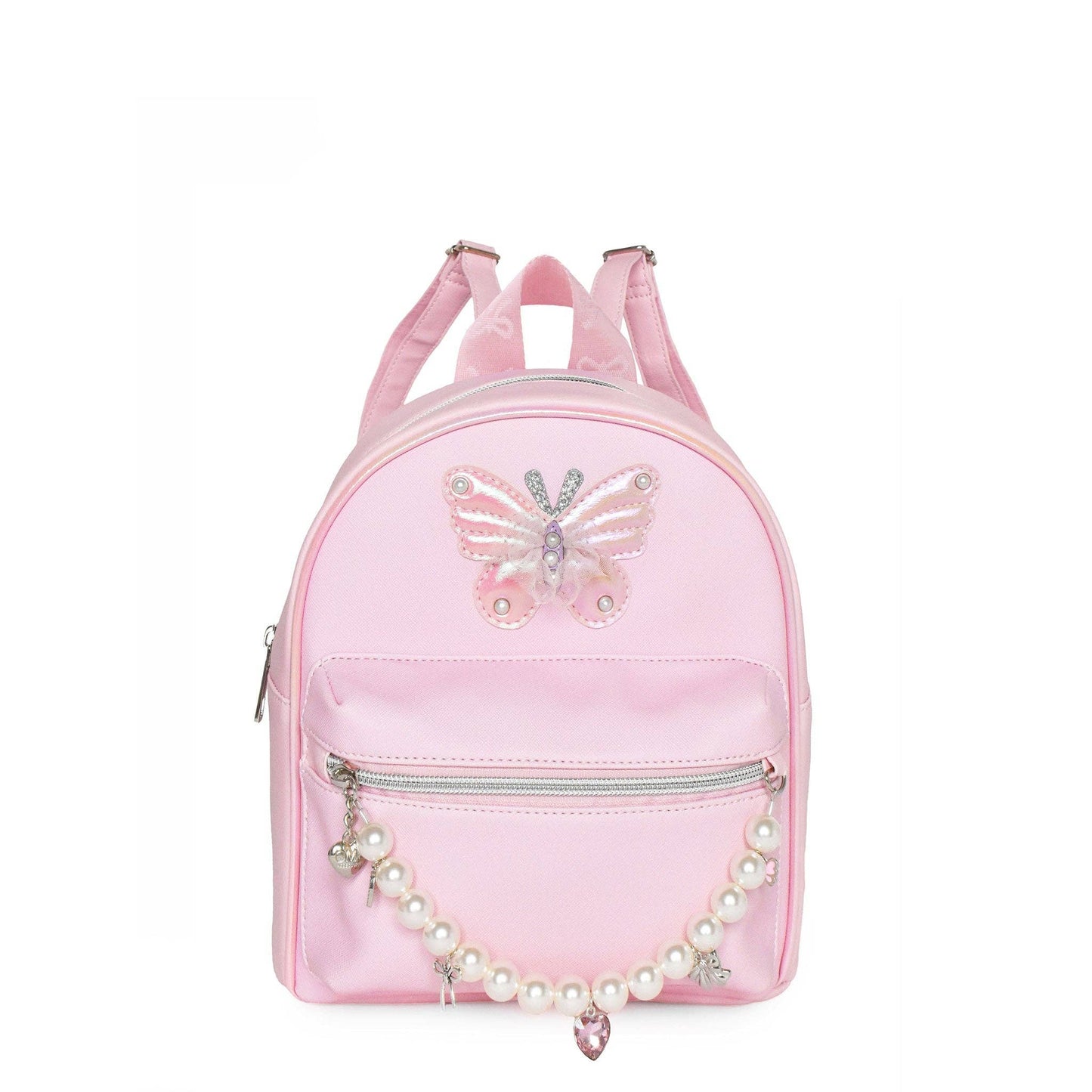 Metallic Butterfly Patched Mini Backpack