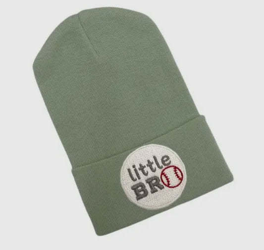 Baseball Little Bro Sage Green
Newborn Boy Hospital Hat