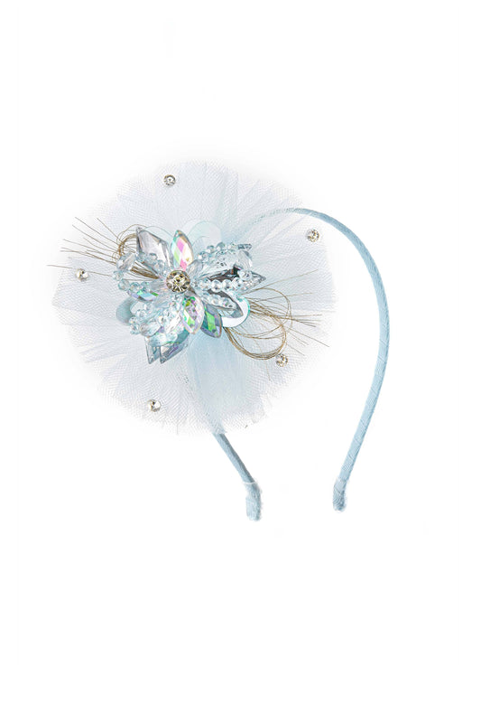 Adorable Crystal Flower Mesh Headband
