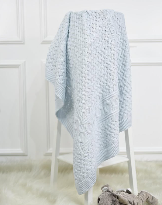 Nipperland•timeless knit blanket 35"x35